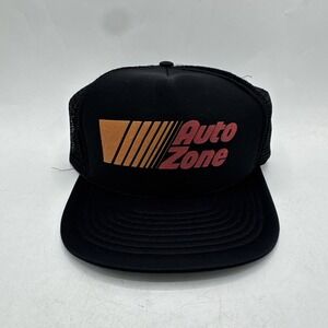 Vintage Auto Zone Trucker Hat Adults Mesh Foam Black Car Truck Snapback 90s
